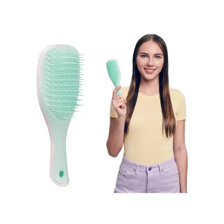 【TANGLE TEEZER 提碁】Mini英倫手握梳-棉花糖薄荷(護髮梳/順髮梳/濕髮梳/抗糾結/抗毛躁/王妃梳)