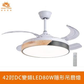 【Honey Comb】42吋DC變頻LED80W隱形吊扇燈(V2801-80)