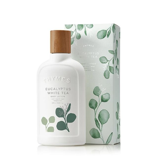 【草本24】THYMES 白茶尤加利身體乳液 270ml(美國原裝/更新活化肌膚/鎖水保濕、平衡乾燥)