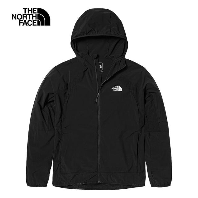 【The North Face 官方旗艦】北面男款黑色DWR防潑水休閒連帽外套｜7WD1JK3