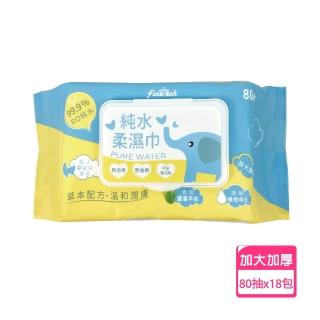 【Finetech 釩泰】象寶寶 加厚加大 濕紙巾(珍珠紋 18包/箱 外出用、露營用)