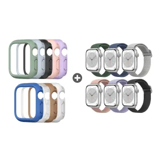 【RHINOSHIELD 犀牛盾】Apple Watch S9/8/7共用 41mm 防摔錶殼錶帶組｜手錶殼+編織錶帶(多色可選)