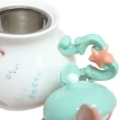 【小禮堂】Disney 迪士尼 小美人魚 造型陶瓷茶壺 655ml - 白綠海星款(平輸品)