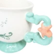 【小禮堂】Disney 迪士尼 小美人魚 造型陶瓷茶杯 350ml - 白綠海星款(平輸品)