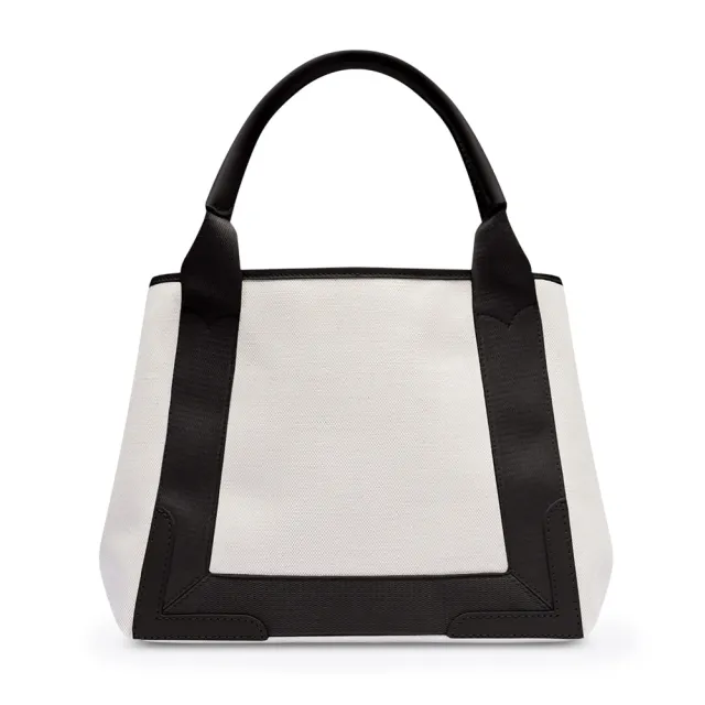 【Balenciaga 巴黎世家】Navy Cabas S 手提 托特包 帆布 白色 黑色『entrupy安心購』
