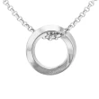 【Calvin Klein 凱文克萊】CK Twisted Ring 扭環項鍊-銀(35000306)