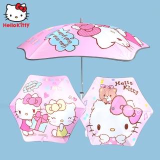 【HELLO KITTY】凱蒂貓反光圓角兒童安全雨傘(晴雨傘)