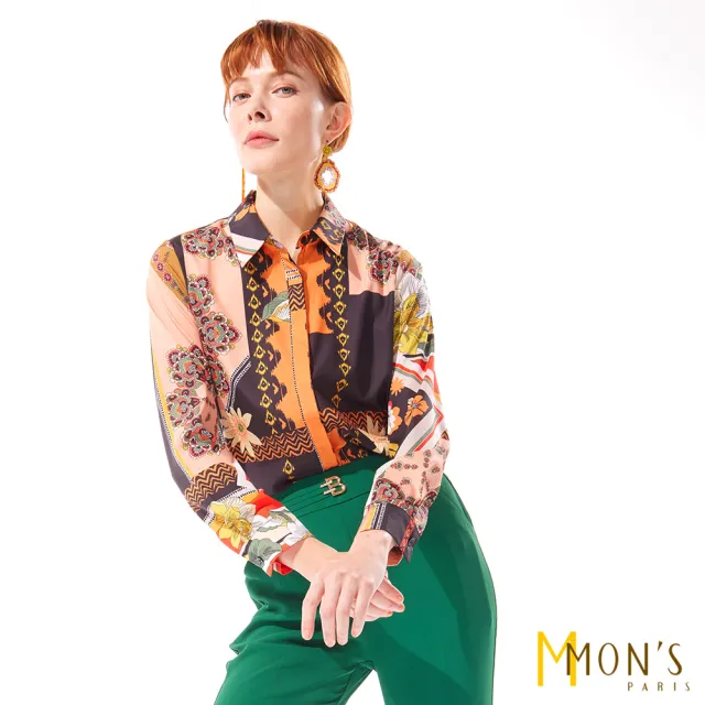 【MON’S】名品時尚歐風印花襯衫