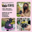 【小禮堂】Hello Kitty 尼龍防潑水捲捲收納袋 - 紅大臉款(平輸品)