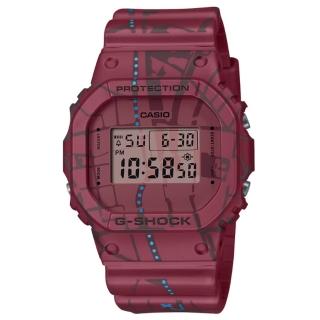 【CASIO 卡西歐】G-SHOCK 澀谷尋寶 街頭復古風電子錶 DW-5600SBY-4