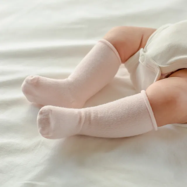【Happy Prince】韓國製 Lovy捲邊嬰兒及膝襪2雙組(新生兒寶寶襪子高筒襪半統襪長襪)