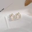 【INES】S925銀針法式珍珠人像圓框氣質耳環(S925銀針耳環 彩釉耳環 圈圈耳環)