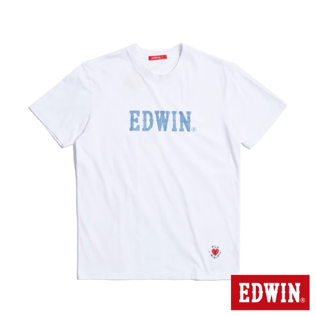 EDWIN 男裝 人氣復刻款 情侶短袖T恤(白色)