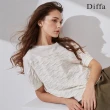 【Diffa】典雅異素材拼接上衣-女