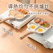 【ANTIAN】三合一 麥飯石愛心早餐煎蛋漢堡不粘鍋 18.5CM(電磁爐瓦斯爐鍋)