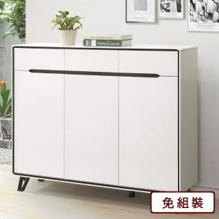 【AS 雅司設計】恩喔4尺亮面鞋櫃-118*34*100CM