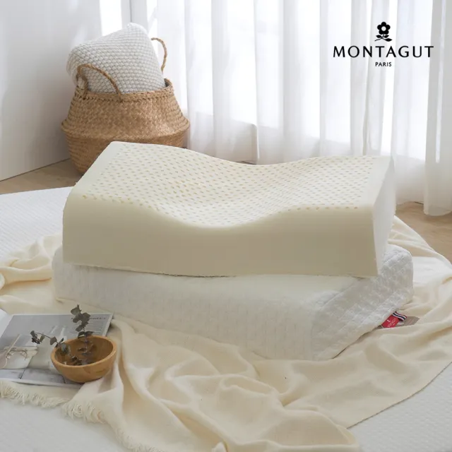 【MONTAGUT 夢特嬌】100%泰天然乳膠枕1入(標準/蝶型)