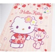 【小禮堂】Hello Kitty 棉質浴巾 70x140cm - 粉橘櫻花款(平輸品)