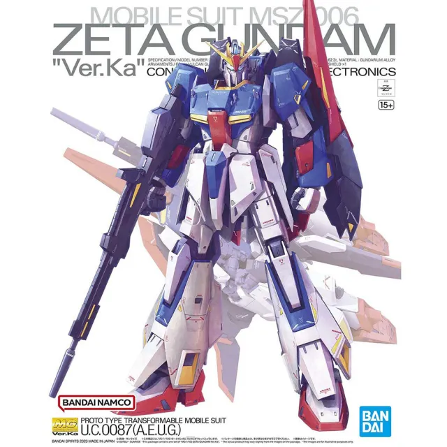 【BANDAI 萬代】組裝模型 MG 1/100 機動戰士鋼彈 Z鋼彈 Ver.Ka