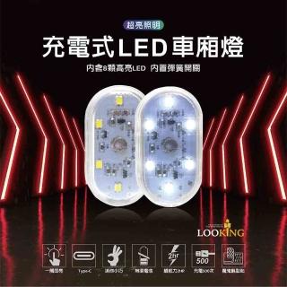 【LOOKING 錄得清】充電式LED車廂燈(高強度照明 櫥櫃 車廂 USB充電 觸控式 多場景適用)