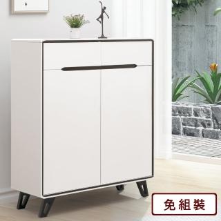 【AS 雅司設計】恩喔2.7尺亮面鞋櫃-80*34*100CM