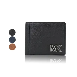 【Michael Kors】男款 鏤空LOGO荔枝紋零錢袋短夾(新款任選)