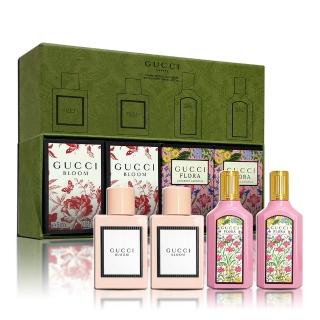 【GUCCI 古馳】花悅幻夢小香禮盒 5mlX4入(花悅+幻夢梔子花淡香精-平行輸入)