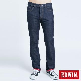 【EDWIN】男裝 EDGE 織帶滾邊中直筒牛仔褲(原藍色)