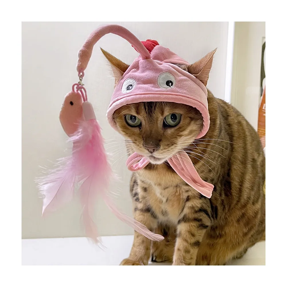 【OB 嚴選】寵物搞怪造型逗貓棒帽子 《ZB1984》