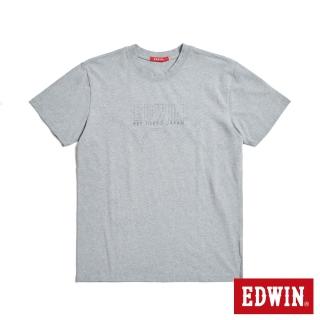 【EDWIN】男裝 人氣復刻款 前後反差短袖T恤(麻灰色)