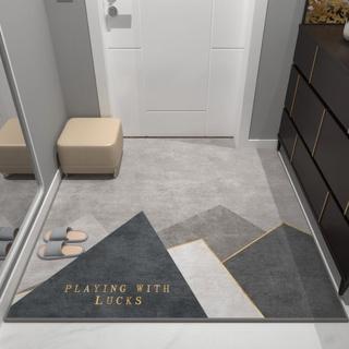 【House Deco 吾所飾室】北歐皮革進門地毯地墊100*120cm(家用防滑墊子可擦洗裁剪pvc進門玄關腳墊門口地毯)