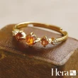 【HERA 赫拉】復古橙色切面戒指 H112030801(飾品)