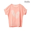 【Diffa】鳳梨貼花連袖針織衫-女