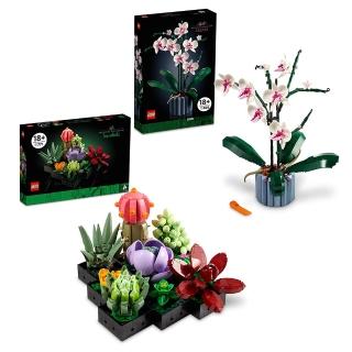 【LEGO 樂高】積木 Creator 多肉植物 10309 蘭花 10311W 兩款合一優惠組(代理版)
