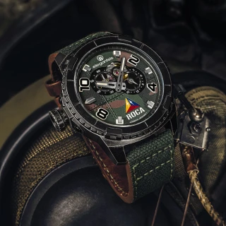 【elegantsis 愛樂時】陸軍裝甲特別限定機械腕錶/48mm(ELJX48AS-ROCA-MA)
