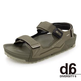 【G.P】d6系列 Q彈緩震厚底織帶涼拖鞋 男鞋(橄欖綠)