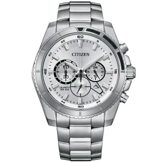 【CITIZEN 星辰】Chronograph系列 型男必備 三眼計時腕錶 禮物推薦 送禮首選(AN8200-50A)