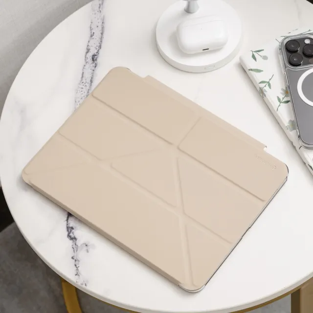 【SwitchEasy 魚骨牌】iPad Pro 11吋/Air 10.9吋 Origami Nude 多角度透明保護殼(皮革內襯 耐髒防滑)