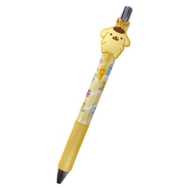 【小禮堂】布丁狗 造型筆夾中性原子筆 橘 0.5mm - 黃逛街款(平輸品)