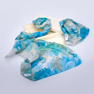 【iTa.a】100%義大利制造二合一絲巾禮盒組(40×160cm長方巾＋53×53cm小方巾－Aa6)