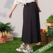 【betty’s 貝蒂思】口袋小雨雲格子長裙(黑色)