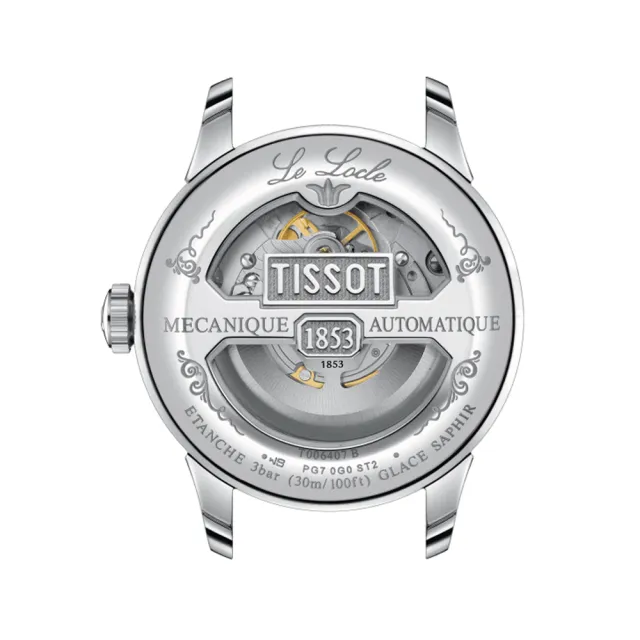 【TISSOT 天梭 官方授權】LE LOCLE 力洛克系列 80小時動力儲存 機械腕錶 母親節 禮物(T0064071603301)