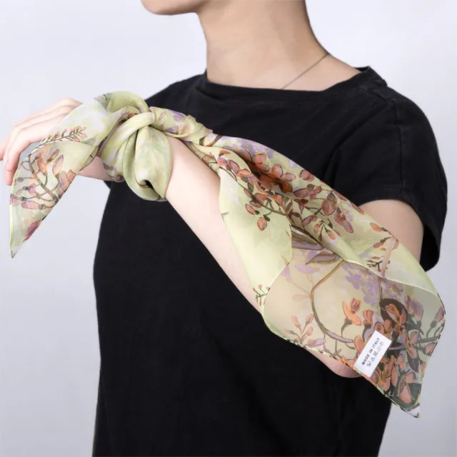 【iTa.a】100%義大利制造二合一絲巾禮盒組(40×160cm長方巾＋53×53cm小方巾－Aa9)