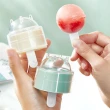 【Dagebeno荷生活】夏季冰棒DIY製冰盒 棒棒糖造型輕鬆脫膜好清洗圓型冰球冰格(2入)
