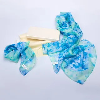 【iTa.a】100%義大利制造二合一絲巾禮盒組(40×160cm長方巾＋53×53cm小方巾－Aa1)