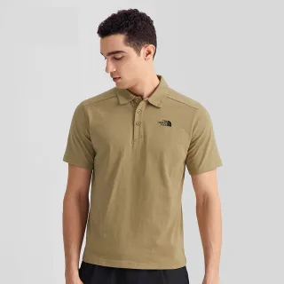 【The North Face】TNF 短袖POLO M MFO S/S COTTON POLO  AP 男款 卡其(NF0A5B46PLX)