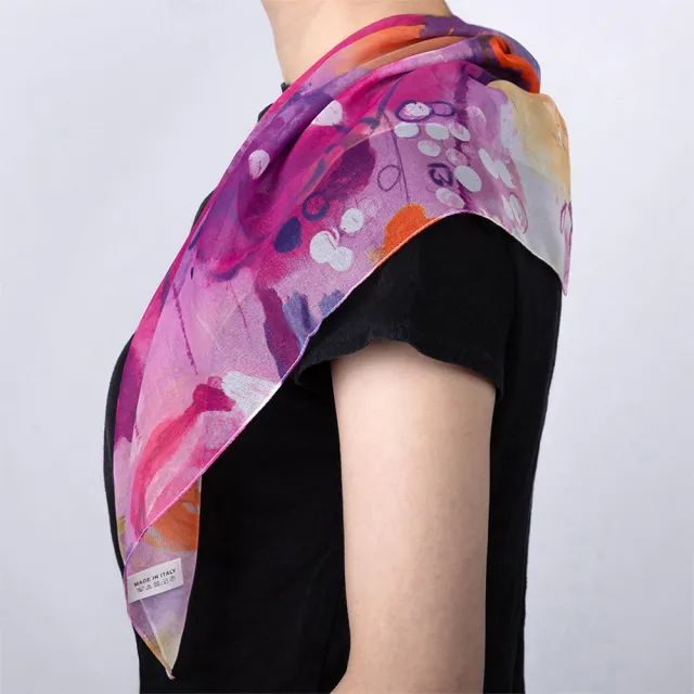 【iTa.a】100%義大利制造二合一絲巾禮盒組(40×160cm長方巾＋53×53cm小方巾－Aa3)