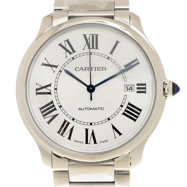 【Cartier 卡地亞】RONDE MUST 自動上鍊大型鍊帶款x40mm(WSRN0035)