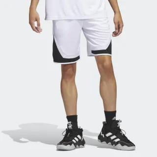【adidas 愛迪達】Pro Block Short 男 籃球褲 短褲 亞洲版 運動 訓練 吸濕排汗 白(IC2430)