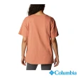 【Columbia 哥倫比亞 官方旗艦】女款-Break It Down 有機棉短袖上衣-橘色(UAR03200OG)